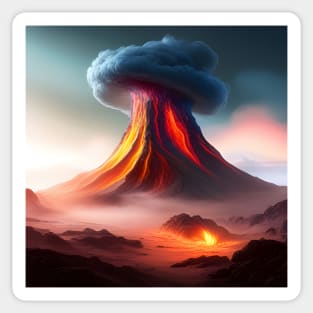 Mushroom Smoke from Volcano Sticker